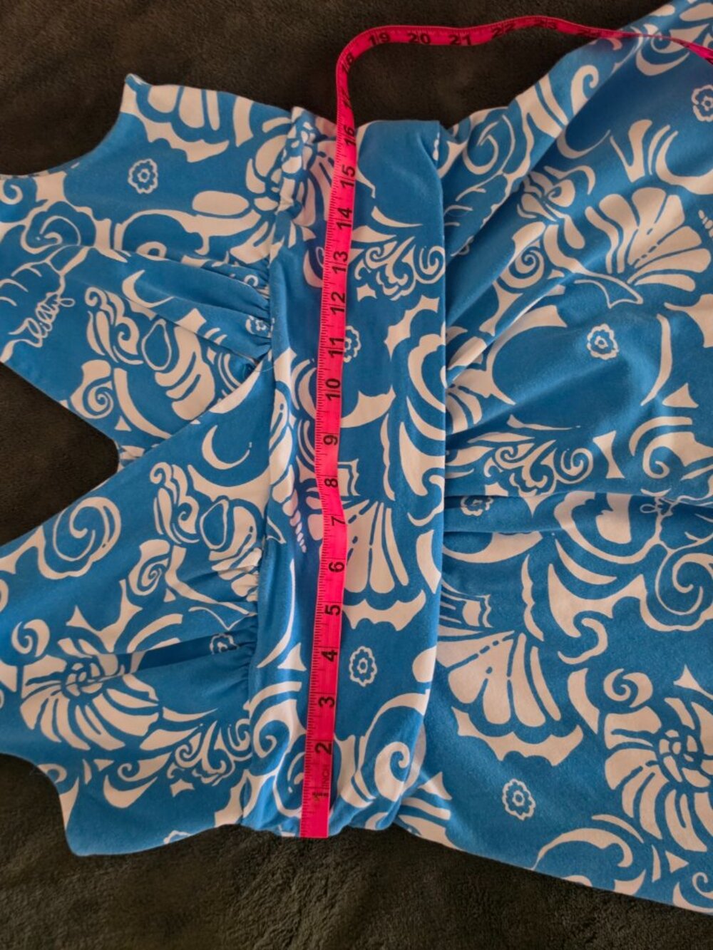 Lilly Pulitzer Blue seashell dress size XL - Picture 4 of 6